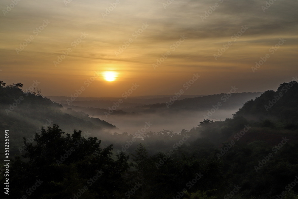 Obraz premium sunrise over the mountains
