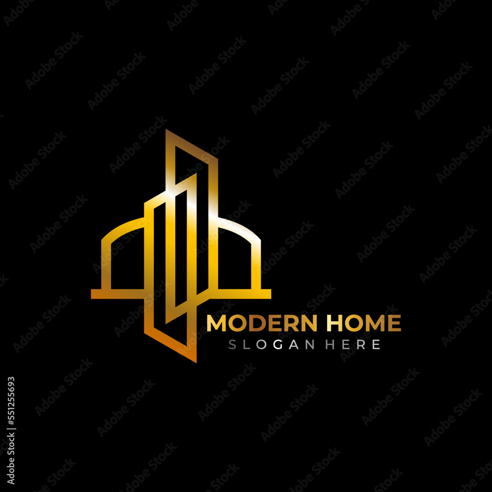 CONSTRUCTION HOUSE Unique abstract geometric logo design CONSTRUCTION HOUSE Unique abstract geometric logo design