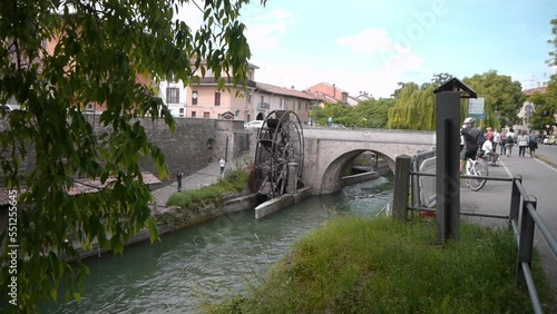 Martesana canal (Naviglio della Martesana), in Gropello  D'Adda (Italy).
