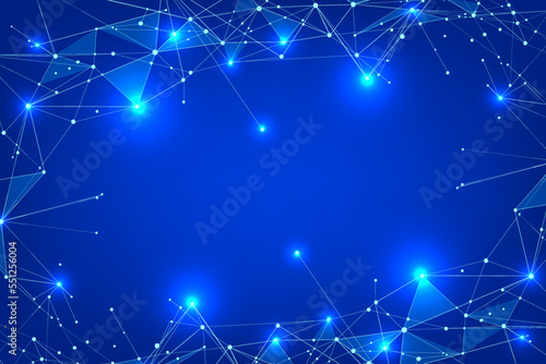 Abstract lines hexagon Technology wave background Illustration Vector design. 