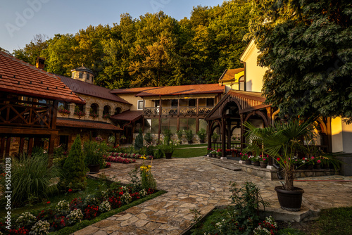 Orthodox Christian Monastery. Serbian Orthodox Monastery of National Meeting (Manastir Sretenje). 13th century monastery located on Ovcar Mountain, Serbia, Europe photo