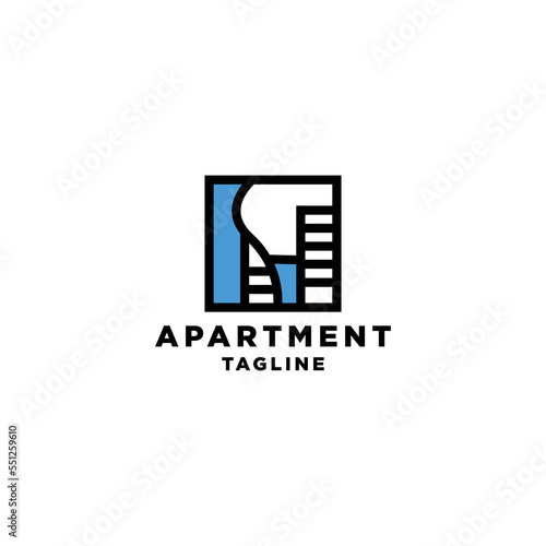 Apartment logo design vector icon