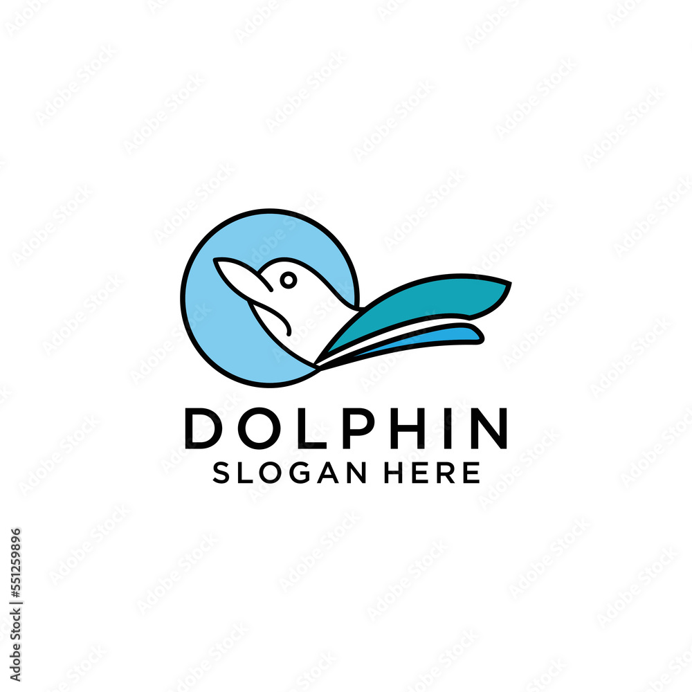 dolphin logo vector template vector dolphin logo vector template vector