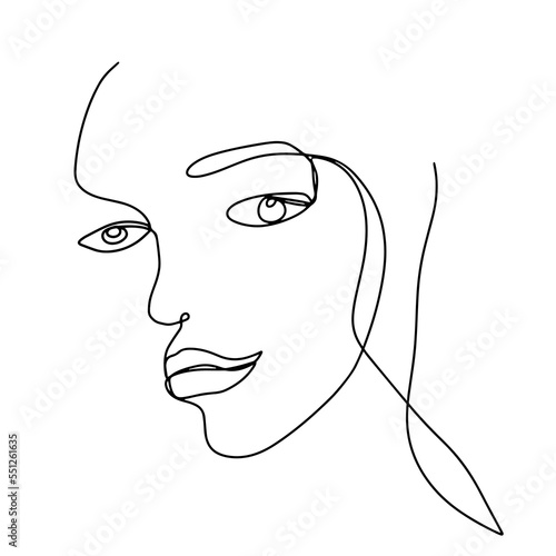Monoline Face Woman