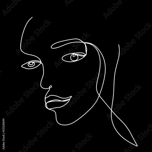 Monoline Face Woman