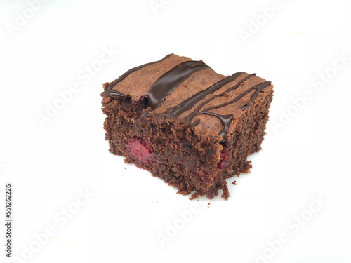 Raspberry brownie