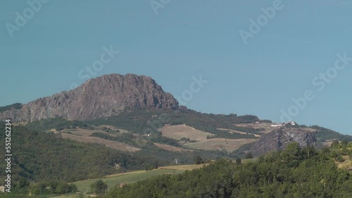 Parcellara Stone, seen from Bobbio (Italy)