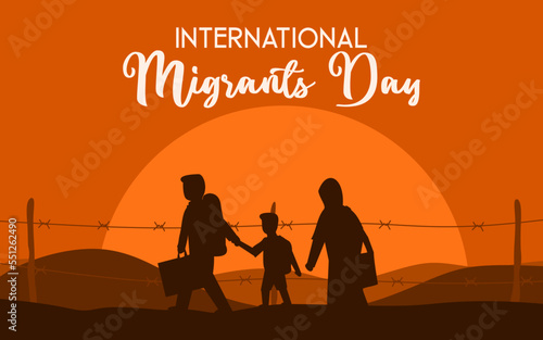 international migrant day design and concept, suitable for banner, poster, sticker, or social media