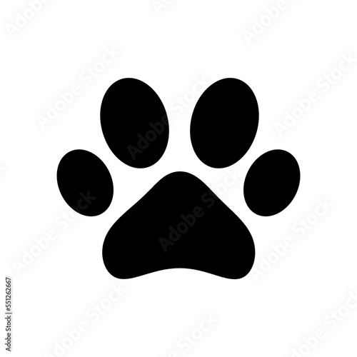 cat footprints paw symbol icon.
