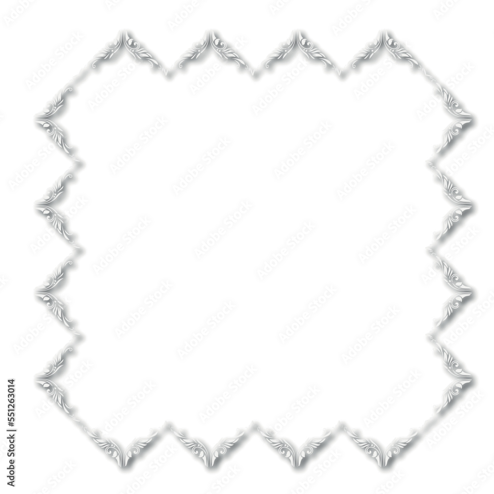 Naklejka premium Frame in vintage style with ornament elements, art, pattern, background, texture, template Vector illustration eps 10, Art.