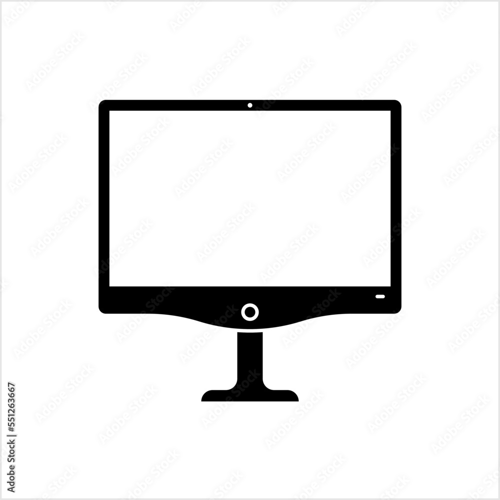 Computer Monitor Icon, Computer Pictorial Form Visual Display Output Device, Display Device Computer Monitor Icon, Computer Pictorial Form Visual Display Output Device, Display Device