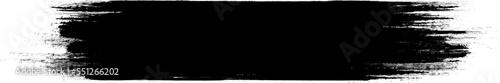 Black brush stroke isolated on background. Paint brush stroke vector for black ink paint, grunge design element, dirt banner, watercolor design, dirty texture. Trendy brush stroke, vector illustration