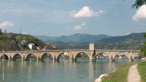 The Drina river in Viscegrad (Bosnia Herzegovina)