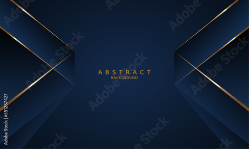dark blue luxury premium background and gold line.
