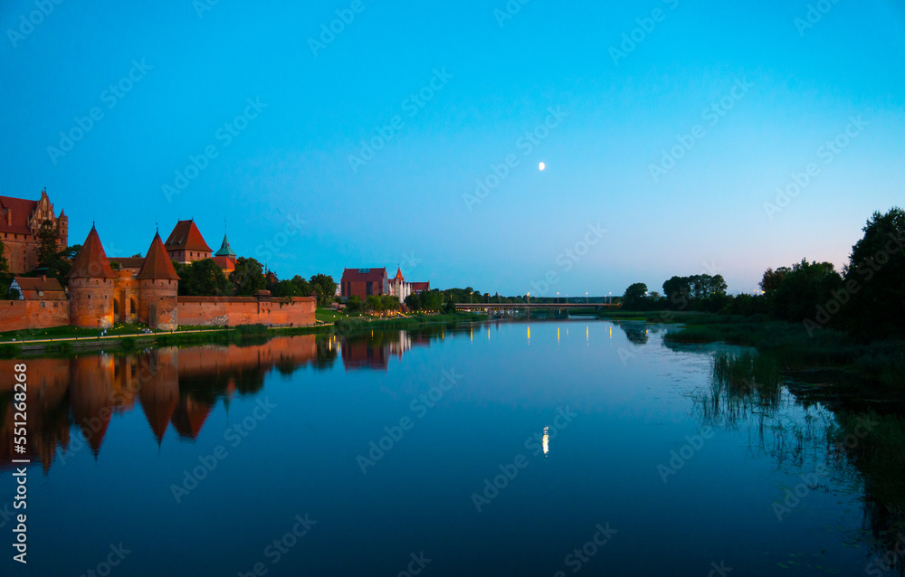Fototapeta premium panorama of the city of malbork poland europe