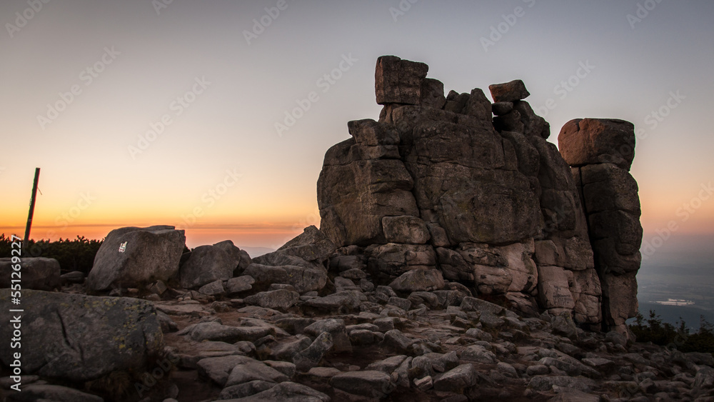 Poland - Slonecznik rock on the trail to Sniezka peak