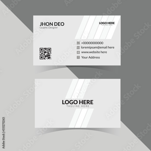 White Minimal Business Card Mockup