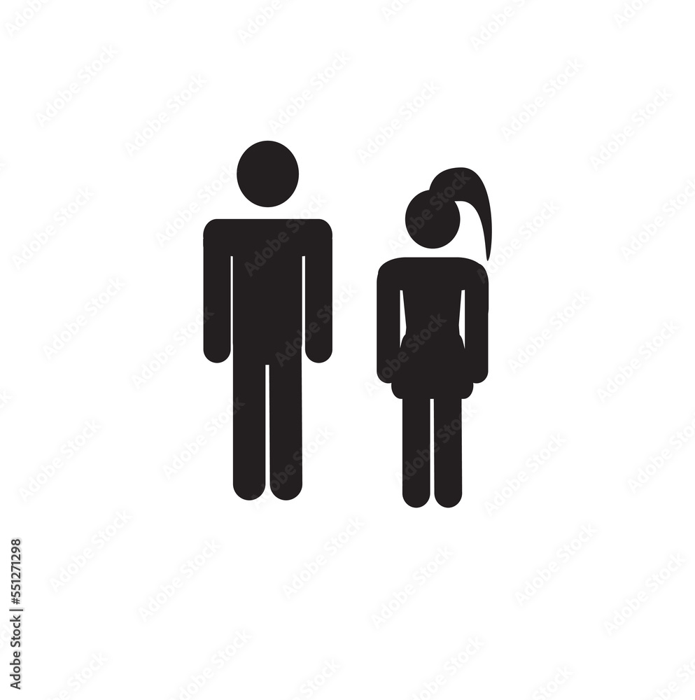silhouettes of people, figures of two people, a pictogram of a man and a woman isolated on a white background silhouettes of people, figures of two people, a pictogram of a man and a woman isolated on a white background