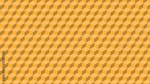 Yellow future Square Collection isomatic texture pattern wallpaper design for background and modern cover design. 3d rendering