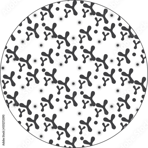 Lactobacillus icon, bacteria icon black vector