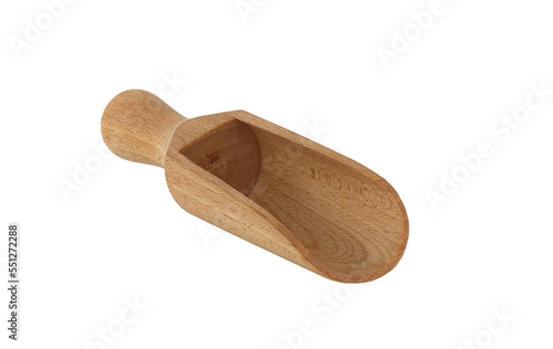 Wooden scoop isolated on transparent background
