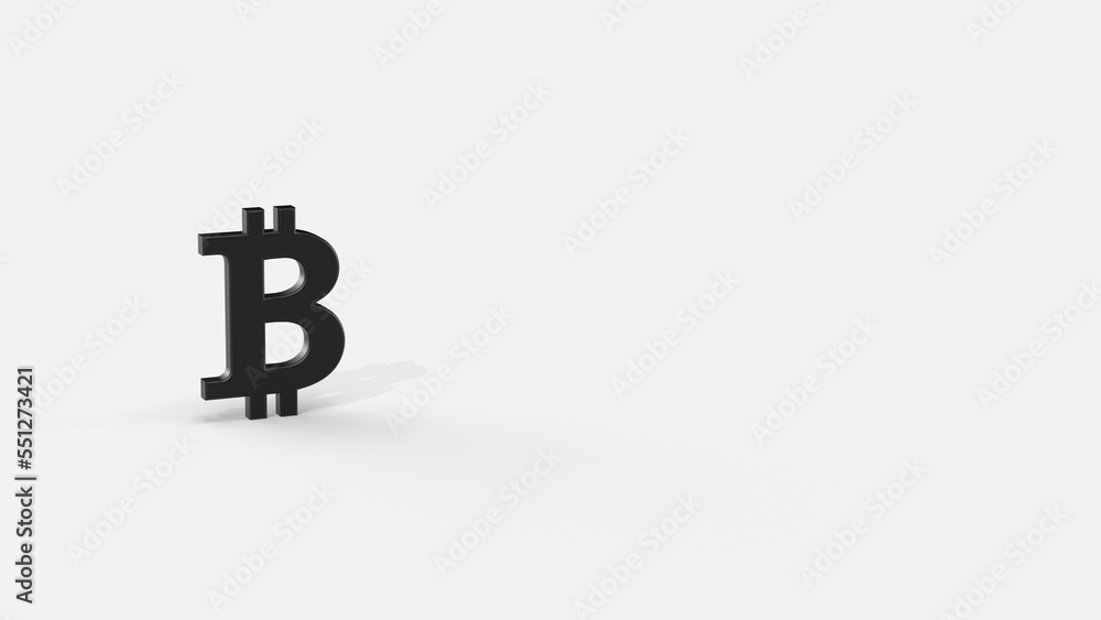 Black 3d bitcoin render minimalistic simple symbol design isolated on white background. Forex Trading concept. Currency 3D rendering Illustration. Copy space Black 3d bitcoin render minimalistic simple symbol design isolated on white background. Forex Trading concept. Currency 3D rendering Illustration. Copy space