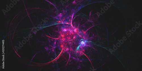 3D rendering abstract multicolor fractal background © Faruk