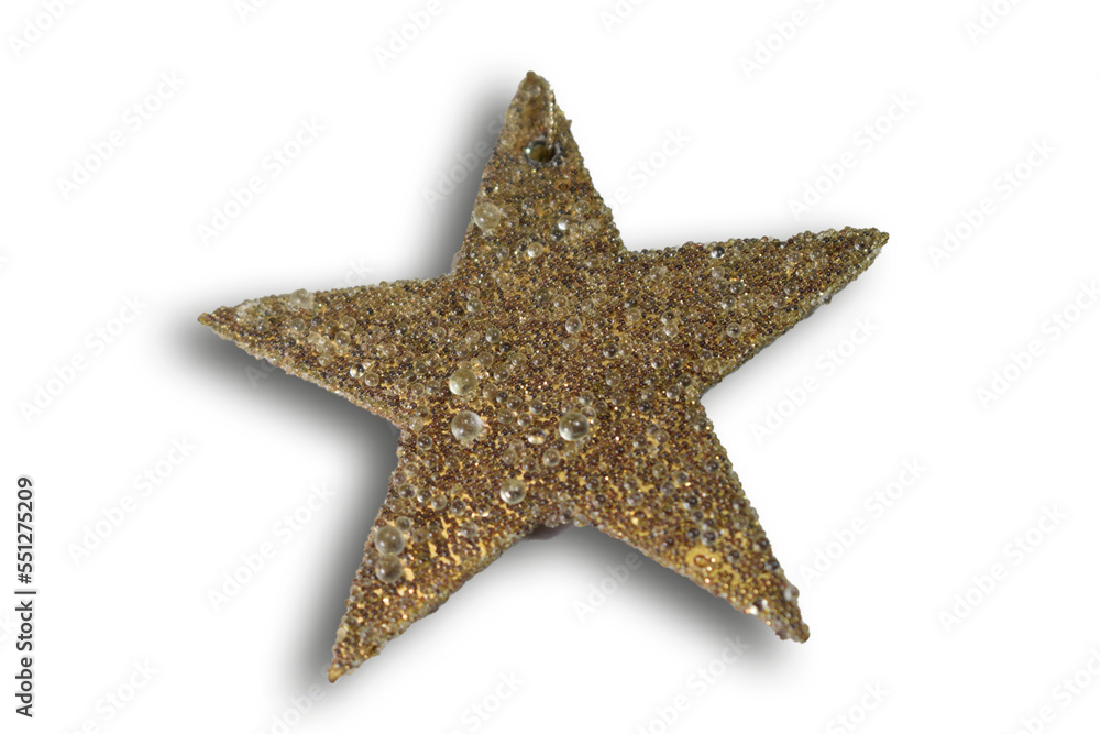 Estrella y pino dorado de ornamentación de navidad. Estrella y pino dorado de ornamentación de navidad.