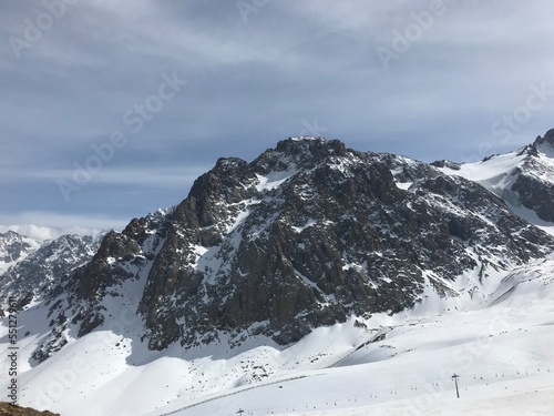 Shymbulak ski resort in the mountains photo