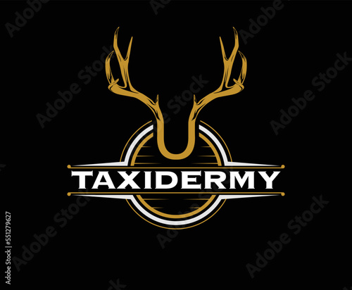 Black Taxidermy Business Logo Design Template