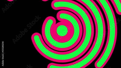 Circle Smooth Transition rotated On Green Screen And Alpha Channel For video intro chanel