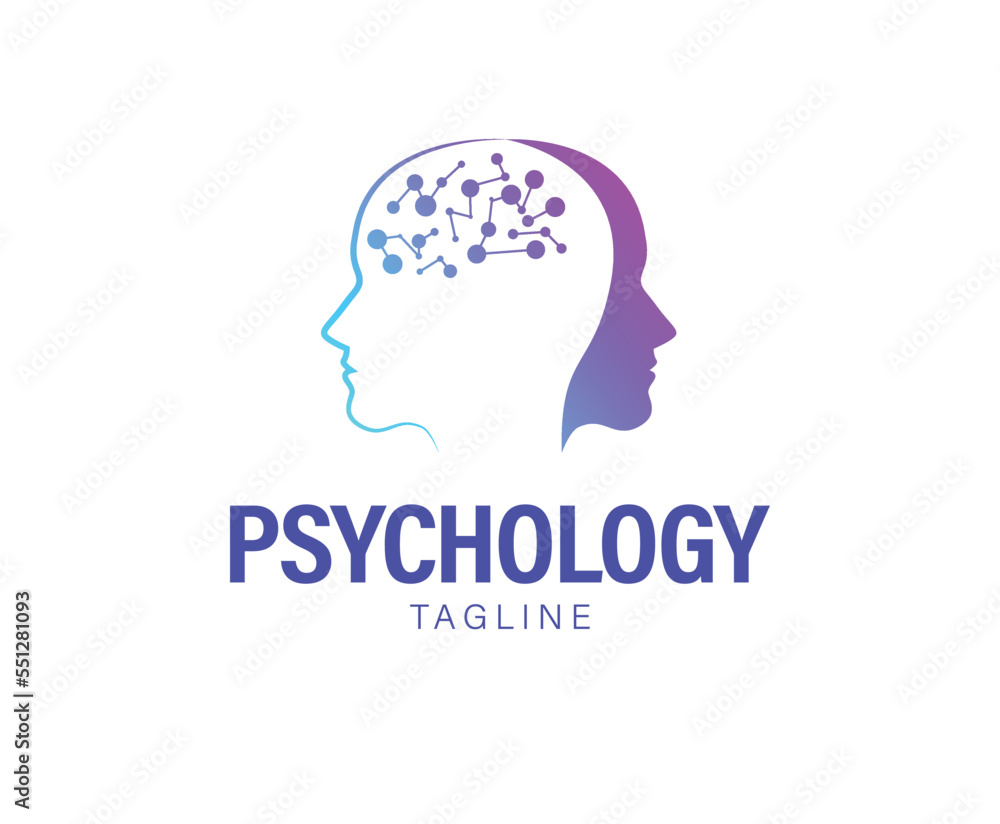 Psychology Medical Clinic Service Logo Design Template