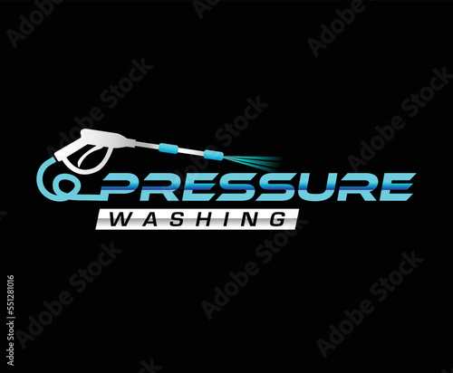 Pressure Washing Business Logo Design template