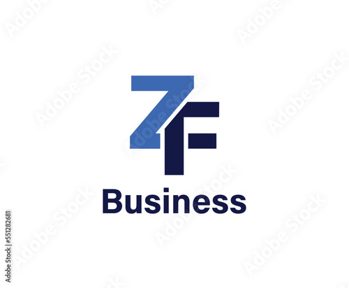 Free Download Simple Initial Letter ZF Logo Design Template - GFXLoad