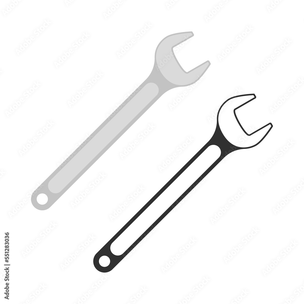 Wrench Icon in simple style. Spanner symbol for your web site design, app or UI. Vector eps 10. Wrench Icon in simple style. Spanner symbol for your web site design, app or UI. Vector eps 10.