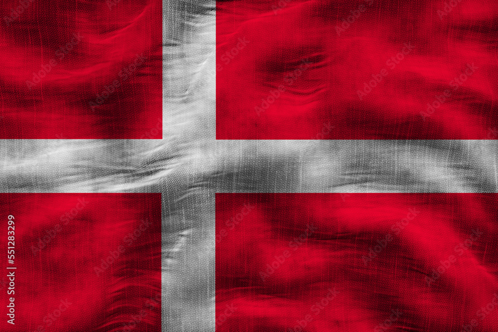 Fototapeta premium National flag of Denmark. Background with flag of Denmark.