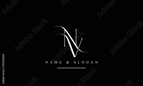 VN, NV, V, N abstract letters logo monogram