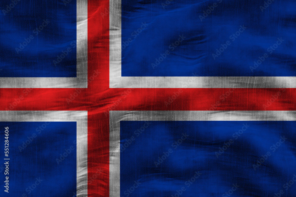 Fototapeta premium National flag of Iceland. Background with flag of Iceland