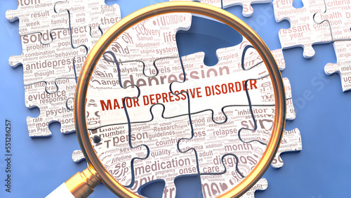 Quadro em tela Major depressive disorder as a complex topic under close inspection