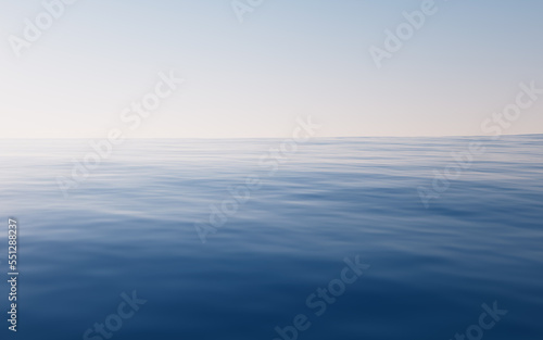 Empty water surface  3d rendering.