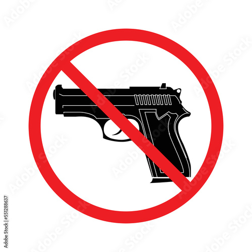 prohibited from using firearms, no gun, no pistol
