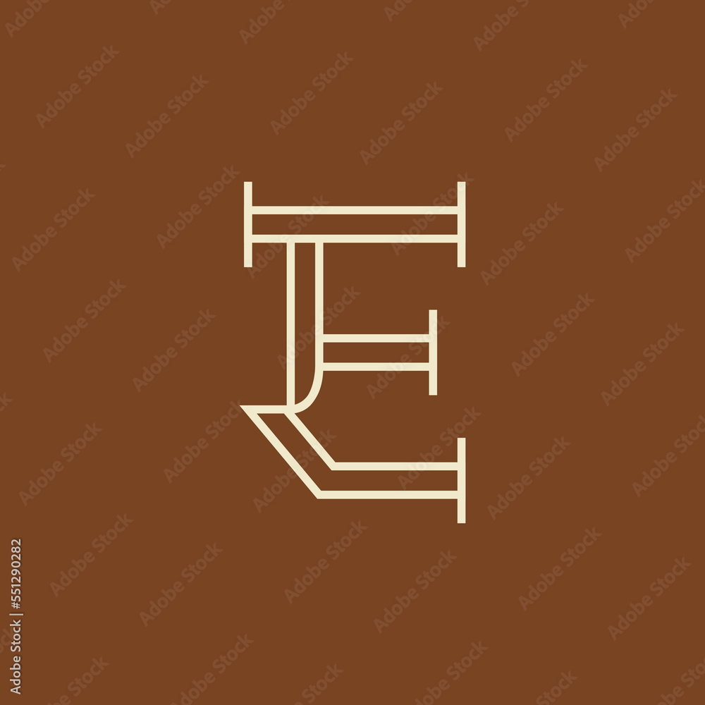 Letter E Elegant Line Logo Vector. Initial E Typography Icon. E Luxury Alphabet. Modern, Elegant, Luxury Style for Company Brand Identity Letter E Elegant Line Logo Vector. Initial E Typography Icon. E Luxury Alphabet. Modern, Elegant, Luxury Style for Company Brand Identity