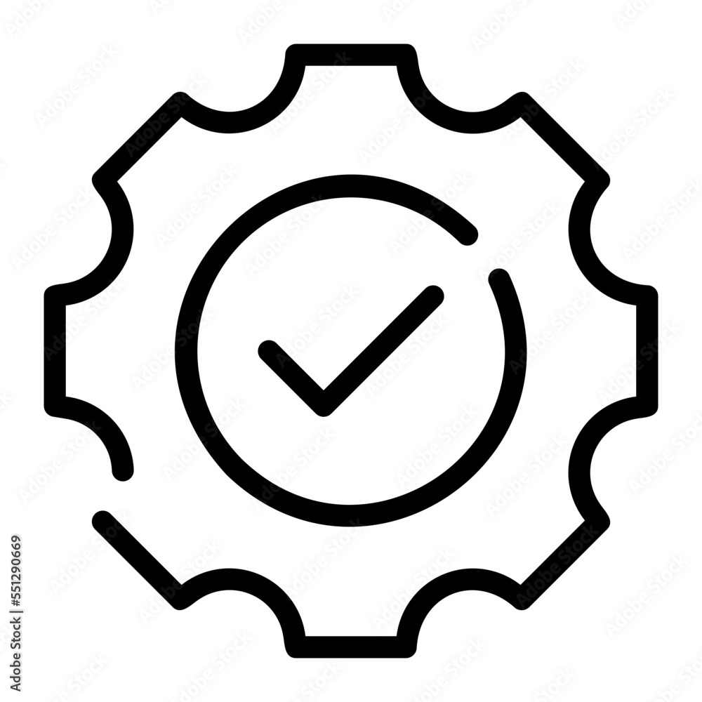 gear line icon