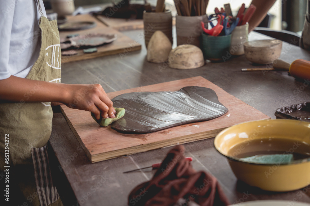 The master class in big workshop on making clay products The master class in big workshop on making clay products