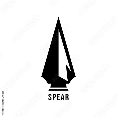 Modern simple spear logo design. photo