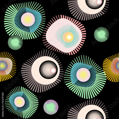 Circle lines, stacked circles, pastel pattern, freeform. Fabric concept, wrapping paper wallpaper.