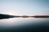 sunrise reflection over the lake