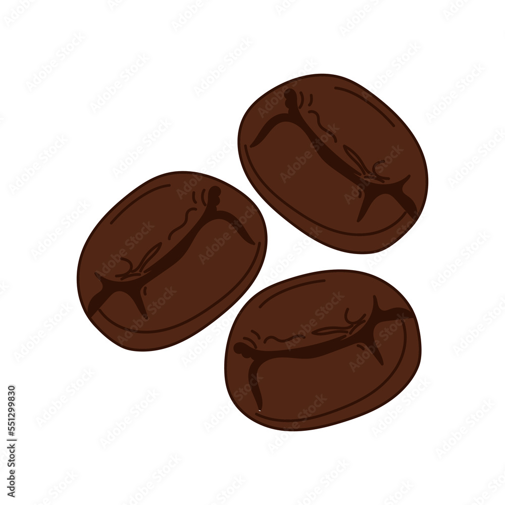 Coffee beans vector icon. Coffee beans isolated on white background. Perfect ingredients vector illustration Coffee beans vector icon. Coffee beans isolated on white background. Perfect ingredients vector illustration