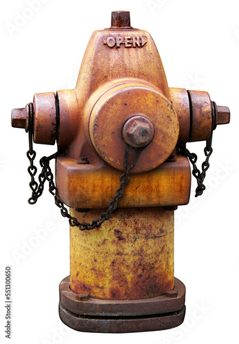 Old Fire Hydrant isolated from Background