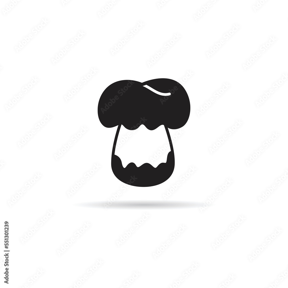 mushroom icon on white background illustration